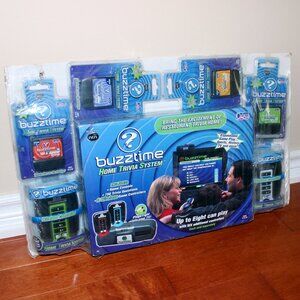 new sealed BUZZTIME Home Trivia System -Lot of 4 controllers + 4 game cartridges